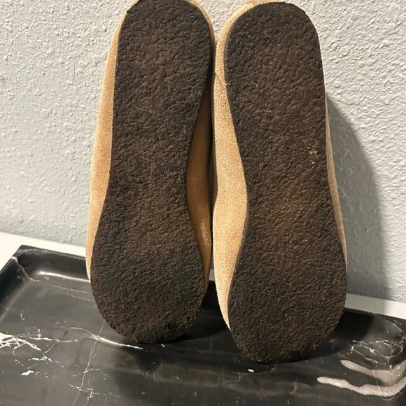 Tory Burch Billy Real Suede Shearling Slippers Logo 8 - Picture 11 of 12